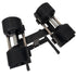 Verstelbare dumbbellset t/m 20 kg inclusief opbergrek