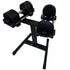 Verstelbare dumbbellset t/m 20 kg inclusief opbergrek
