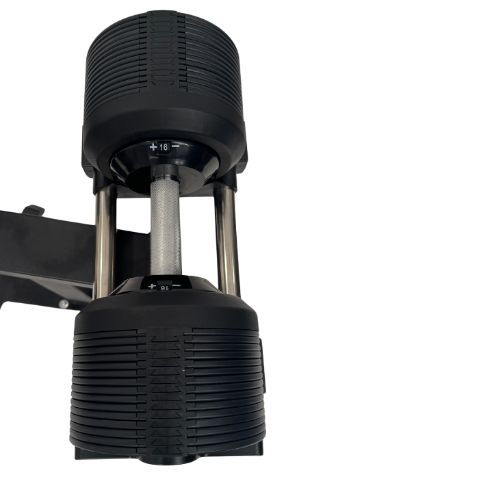 Verstelbare dumbbellset t/m 20 kg inclusief standaard - productafbeelding 2