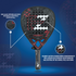 EZRIO SPORTS Diamant Pro Padelracket Zwart Rood — 24K Carbon & Kevlar | 3D Sand | Aanvallend Spel