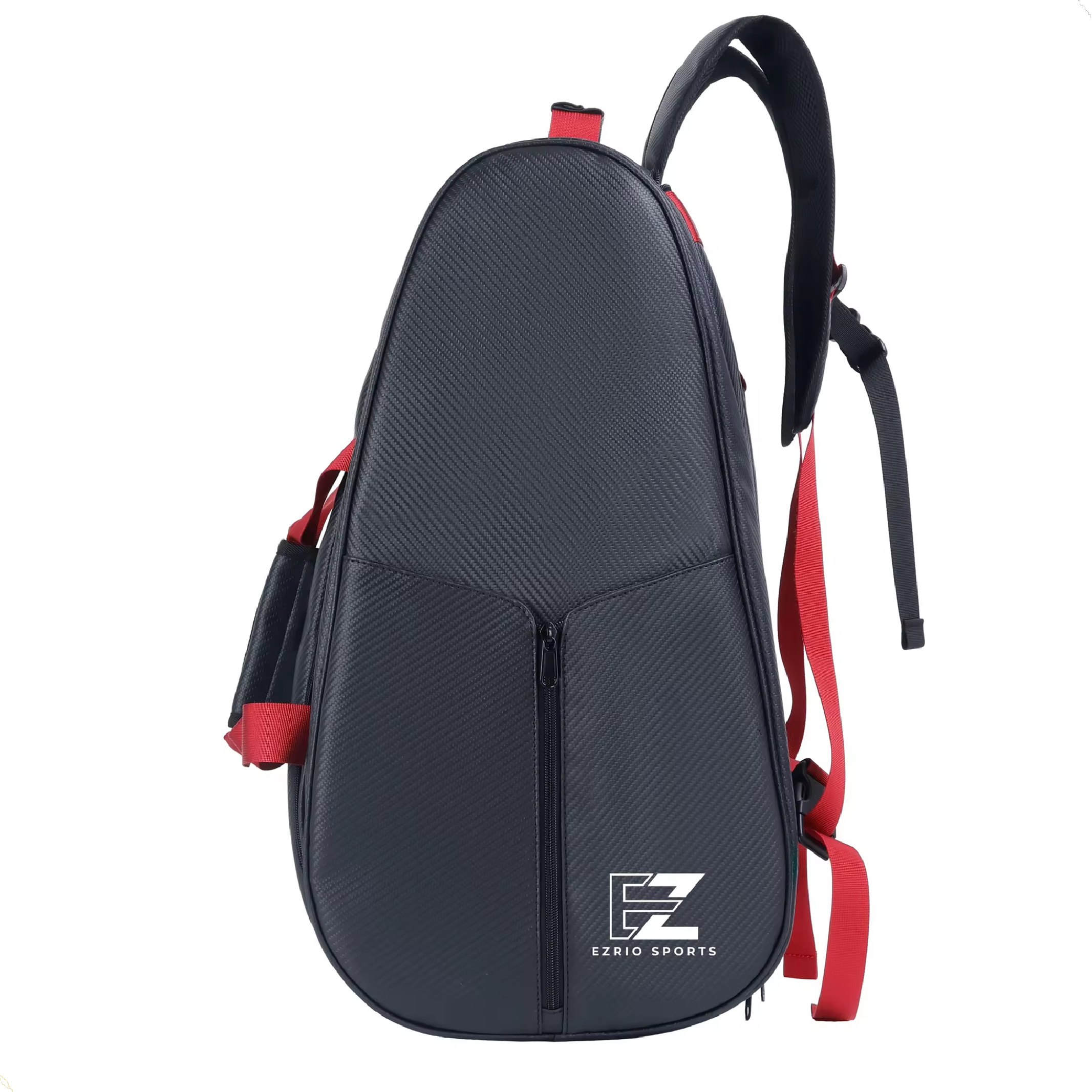 EZRIO SPORTS Padeltas Zwart Rood Pro — 40L | Koelvakken | Waterdicht PU Leer