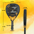 EZRIO SPORTS Diamant Pro Padelracket Zwart Geel — 24K Carbon & Kevlar | 3D Sand | Aanvallend Spel