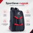 EZRIO SPORTS Padeltas Zwart Rood Pro — 40L | Koelvakken | Waterdicht PU Leer