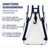 EZRIO SPORTS Padeltas Classic Wit Blauw — 40L | Waterdicht PU Leer | 2 Racketvakken