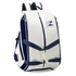 EZRIO SPORTS Padeltas Classic Wit Blauw — 40L | Waterdicht PU Leer | 2 Racketvakken