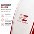 EZRIO SPORTS Padeltas Classic Wit Rood — 40L | Waterdicht PU Leer | 2 Racketvakken