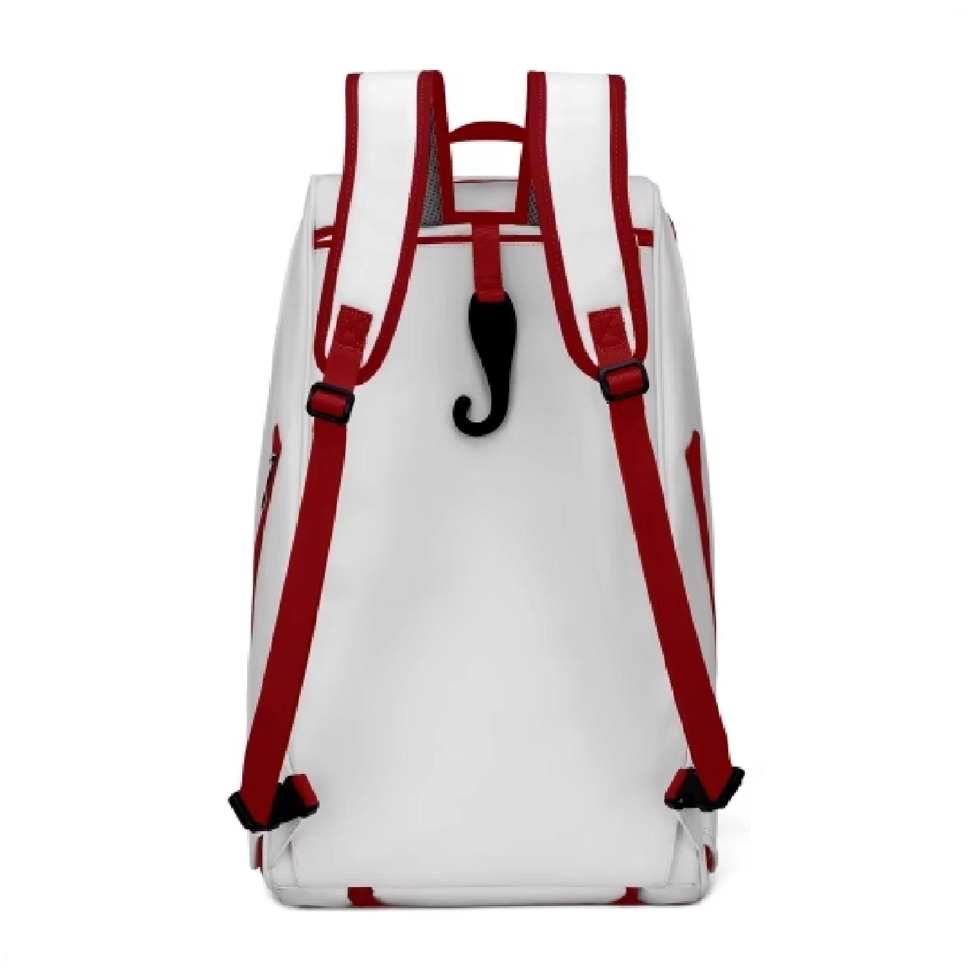 EZRIO SPORTS Padeltas Classic Wit Rood — 40L | Waterdicht PU Leer | 2 Racketvakken