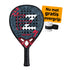 EZRIO SPORTS Diamant Pro Padelracket Zwart Rood — 24K Carbon & Kevlar | 3D Sand | Aanvallend Spel
