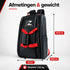 EZRIO SPORTS Padeltas Zwart Rood Pro — 40L | Koelvakken | Waterdicht PU Leer