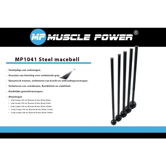 Steel Macebell 4 t/m 12 kg - Kies je gewicht