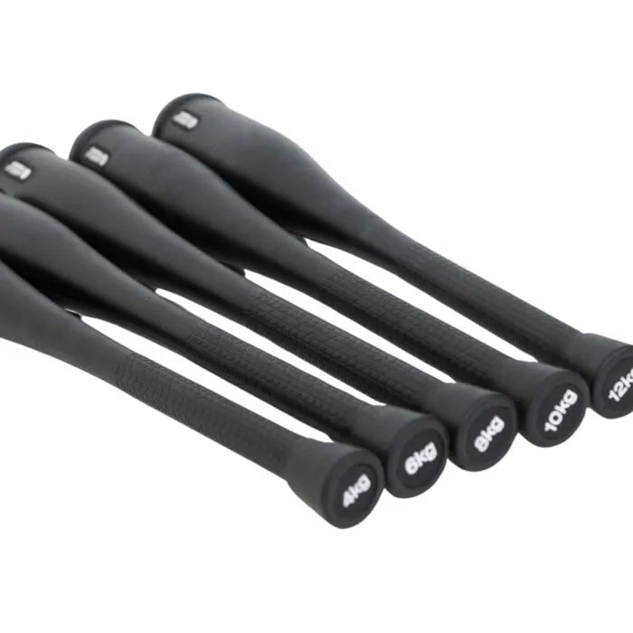 Muscle Power Rubber Clubbells — 4 t/m 12 kg | Rotationele Krachttraining