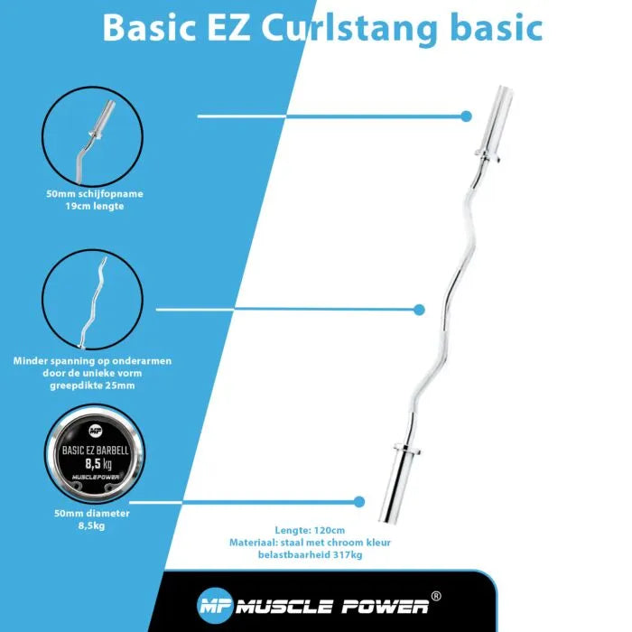 Muscle Power EZ Curlstang BASIC Chroom — MP820