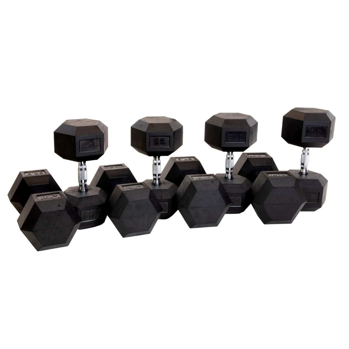 MPHEX300 Hexa voordeel Dumbbellset: 32.5 - 40 kg - productafbeelding 1