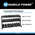 Muscle Power Dumbbellrek 3-laags — 160cm | Mat Zwart | Hexa & PU Dumbbells