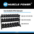 Muscle Power Dumbbellrek 3-laags — 160cm | Mat Zwart | Hexa & PU Dumbbells