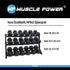 Muscle Power Dumbbellrek 3-laags — 160cm | Mat Zwart | Hexa & PU Dumbbells
