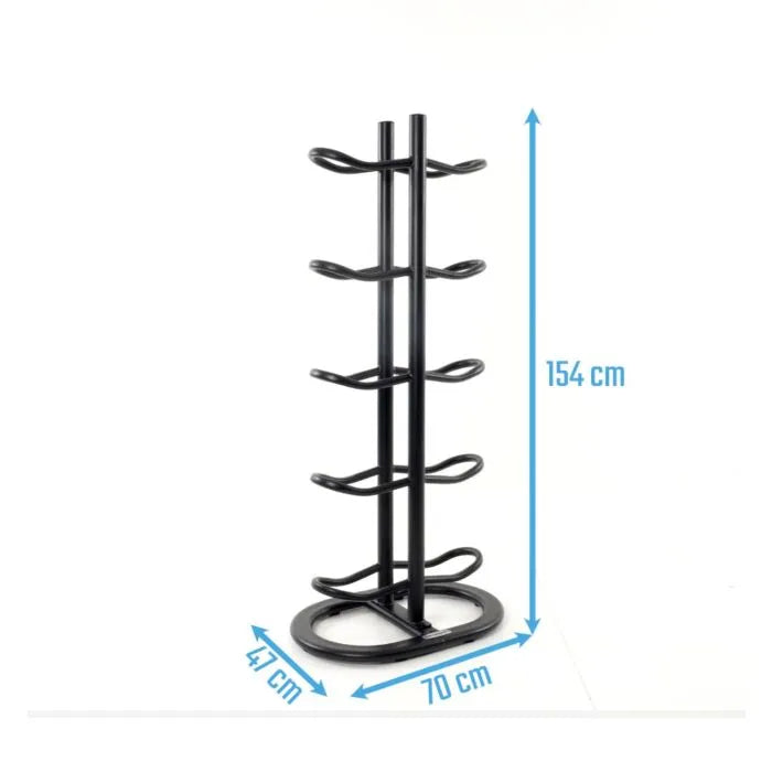 Muscle Power Opbergrek Medicijnballen Deluxe — 10 Plaatsen | Mat Zwart