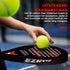 EZRIO SPORTS Padelracket Rond — Zwart Rood — 3K Carbon | Incl. Hoes | Beginner & Gevorderde